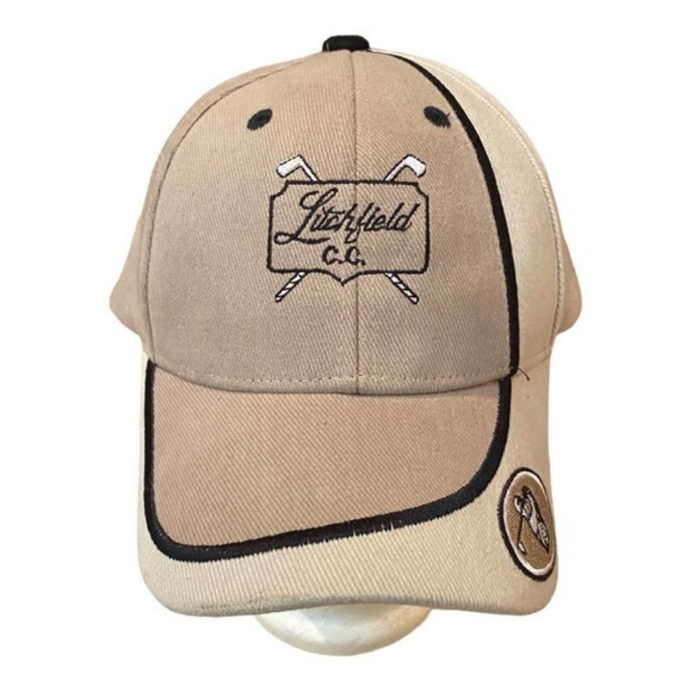 Lichfield Country Club Golf Tan Baseball Cap Hat Adjustable
